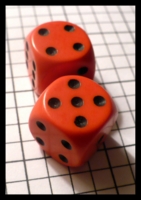 Dice : Dice - 6D - Orange Opaque with Black Pips Oversized - Ebay July 2010